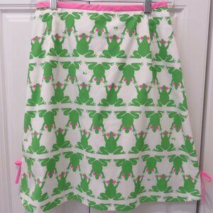 Vintage The Vested Gentress Green Pink Frog Skort Size 10